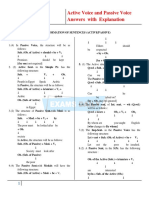 Active Voice and Passive Voice Answer With Explanations