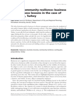 Building Community Resilience Business Preparedness Lessons in The Case of Adapazarı, Turkey PDF