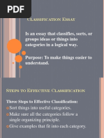 Classification Essay