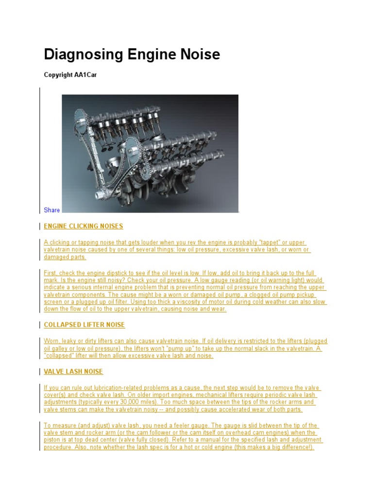 Engine Noise | PDF | Vehicle Technology | Engines