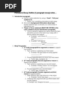 Persuasive Essay Outline