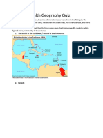 Commonwealth Geography Quiz PDF