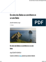 De Cómo Dos Bakios Se Convirtieron en Un Solo Bakio