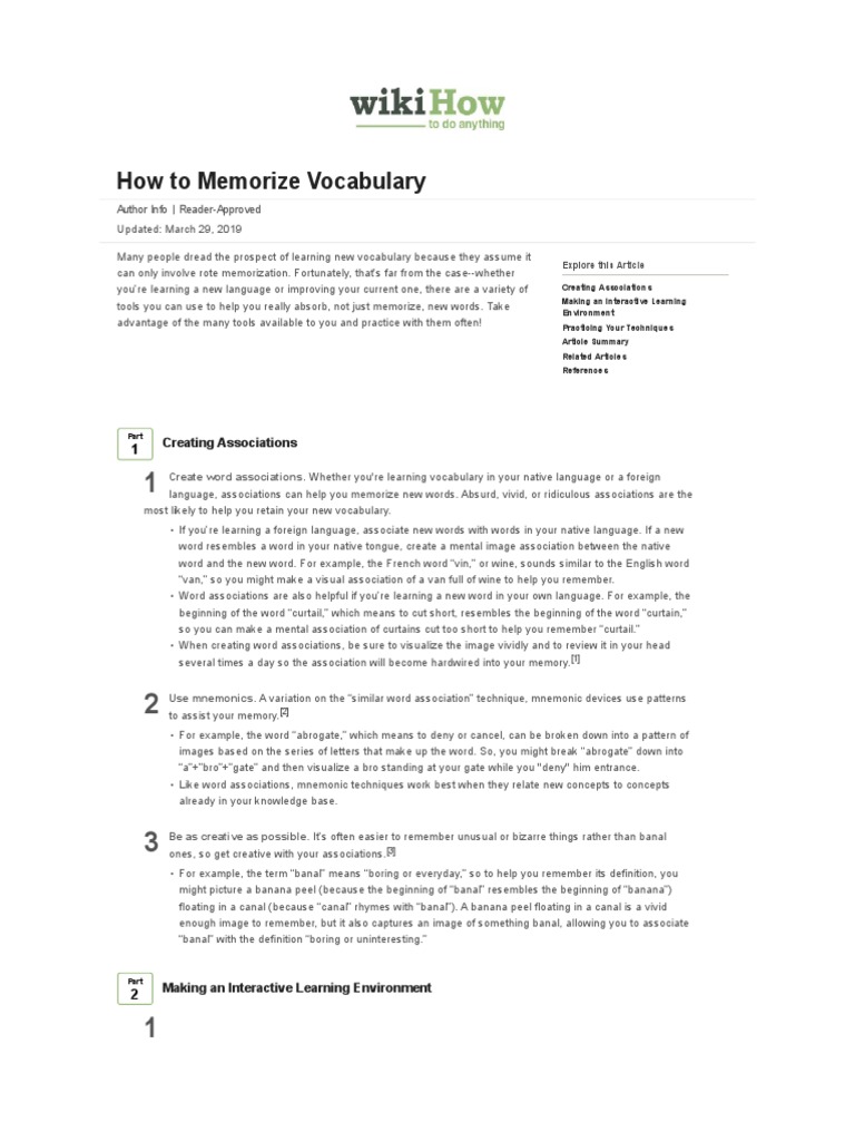How to learn vocabulary pdf vocabulary human communication