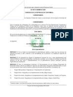 Ley Preliminar de Regionalizacion Decreto 70-86