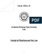 Industrial Relations and The Law: Course: PGDLL-01