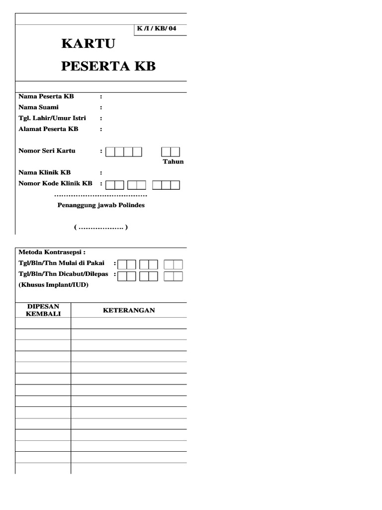 Kartu-Kb PDF | PDF