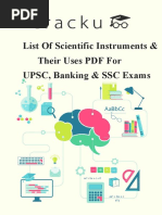 List of Scientific Instruments & Their Uses PDF For UPSC, Banking & SSC Exams