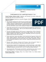 B.E. /B.Tech in Computer Science & Business Systems Semester 1 Fundamentals of Computer Science + Lab