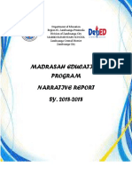 Madrasah Education Program Narrative Report SY. 2018-2018