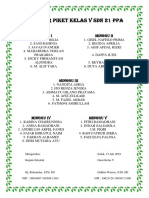 Daftar Piket Kelas V SDN 21 Ppa