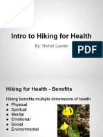 Intro To Hiking For Health: By: Nichol Lucido