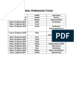 Jadwal Pembagian Tugas