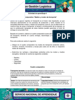 Evidencia 1 Cuadro Comparativo Medios y Modos de Transporte