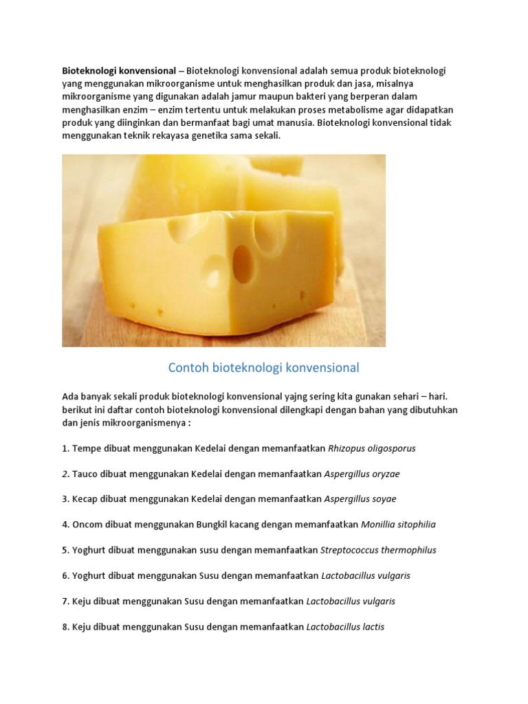 Bioteknologi Konvensional