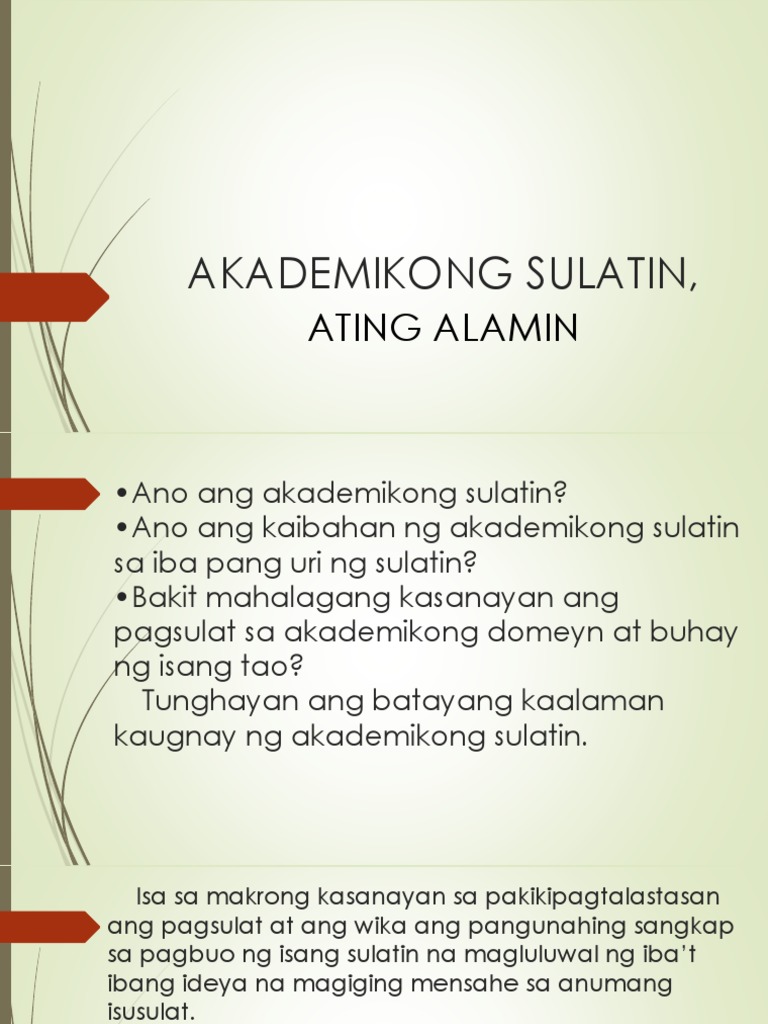 Proseso Ng Akademikong Sulatin - Seve Ballesteros Foundation