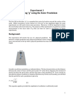 Kater's Reversible Pendulum Experiment