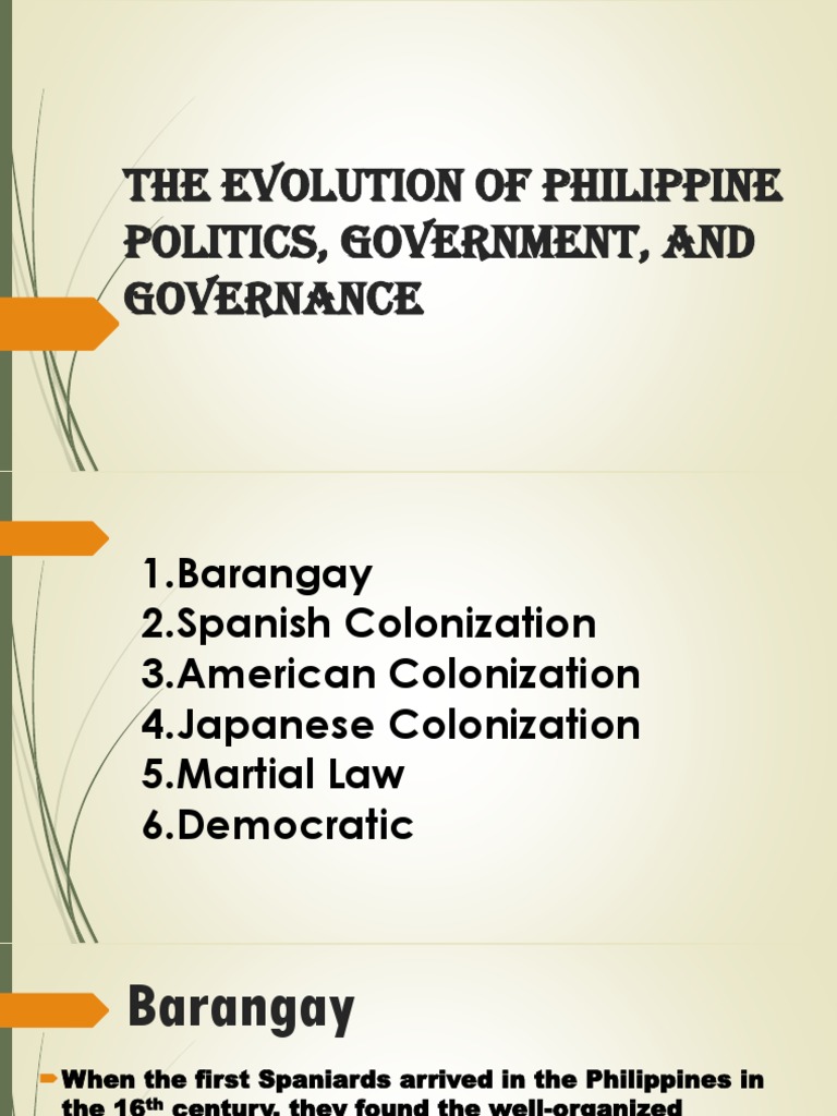 Evolution of Philippine Politics and Governance | PDF | President Of ...