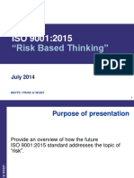 "Risk Based Thinking": July 2014