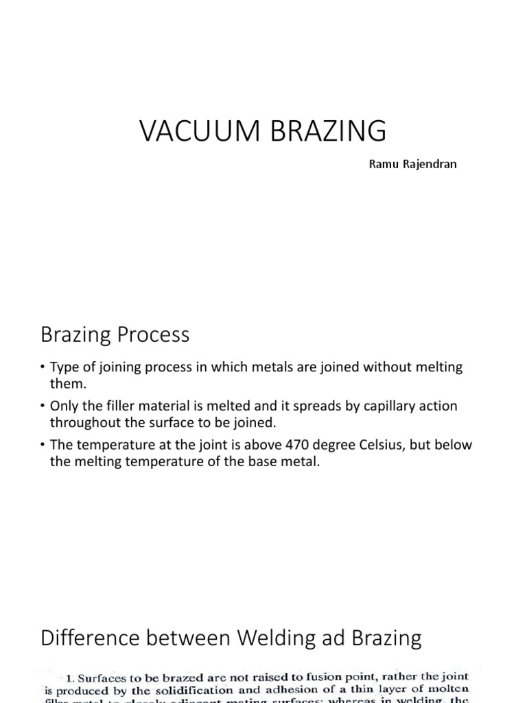 Vacuum Brazing A Process for Joining Metals Through Capillary Action