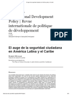 El Auge de La Seguridad Ciudadana en América Latina y El Caribe