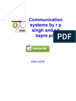 Communication Systems by R P Singh and SD Sapre PDF