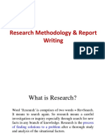 Research Methodology & Report Writing