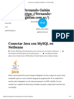 Conectar Java Con MySQL en Netbeans - Fernando Gaitán