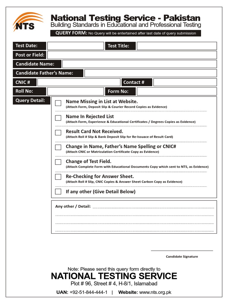 Query Form PDF | PDF