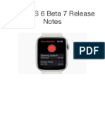 WatchOS 6 Beta 7 Release Notes
