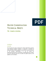 Technical Brief Water Conservation