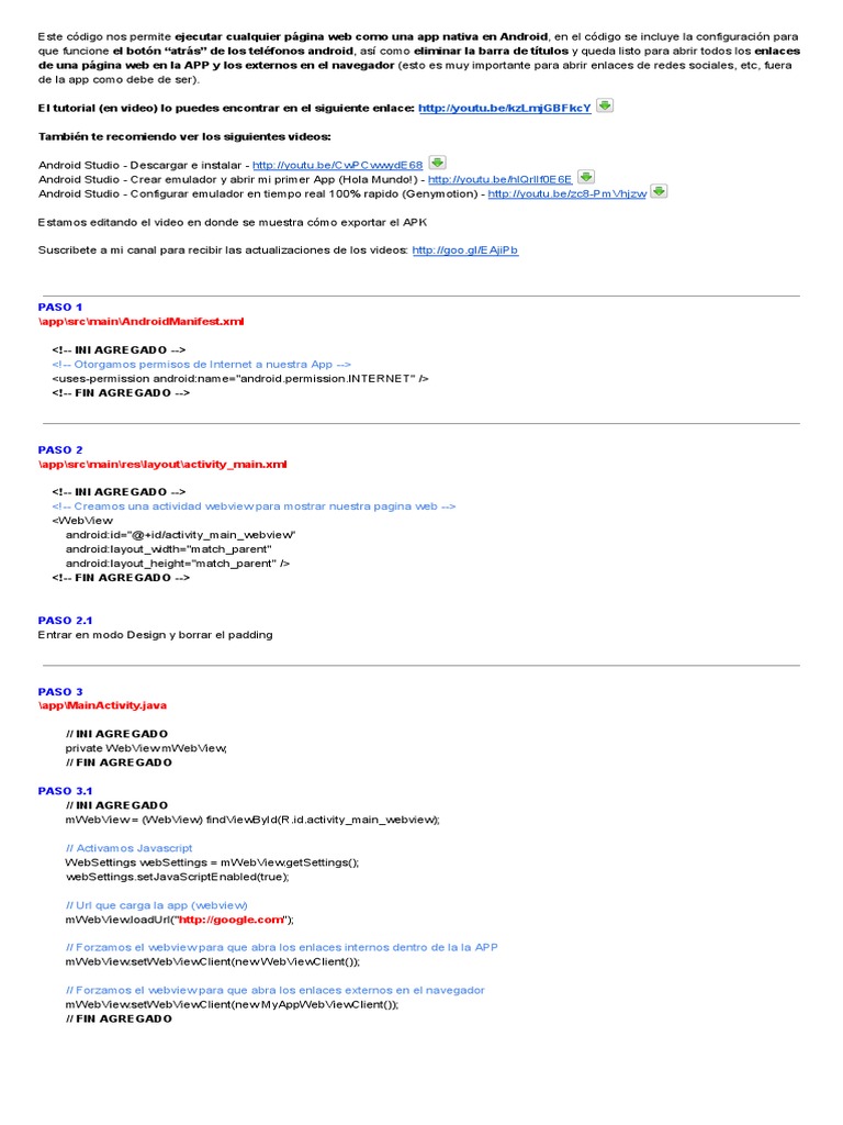 Android Webview Html5