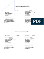 Common Expressions in Class