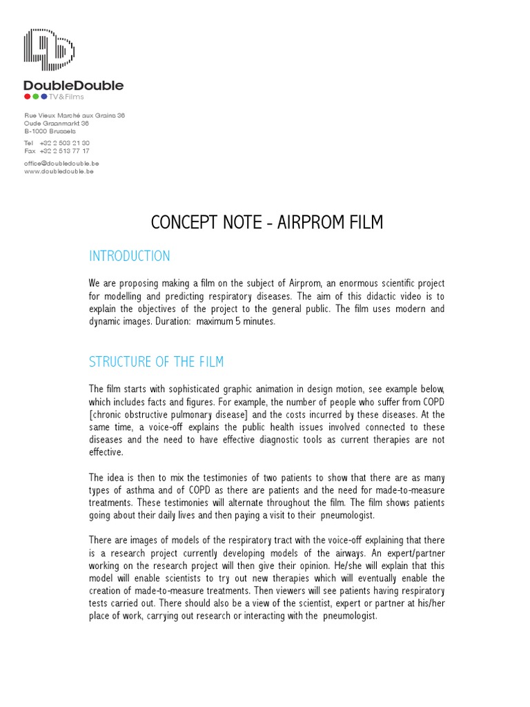 001 ConceptnoteAirpromfilm1 PDF | PDF | Chronic Obstructive Pulmonary ...