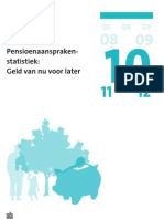 Pensioenaansprakenstatistiek Geld Van Nu Voor Later CBS Nederland 2010