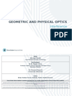 Geometric and Physical Optics: Interference