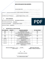 Formato de Reclamo de Pago 2019