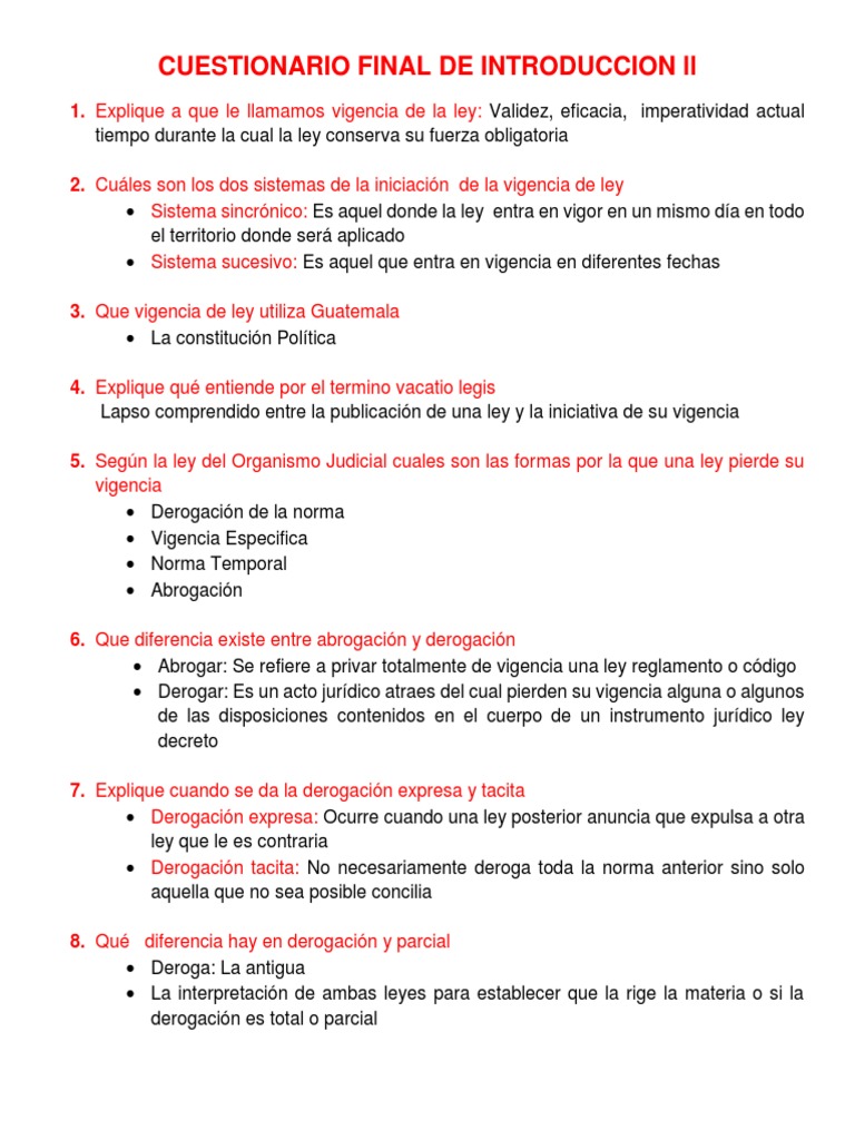 Derogación y Vigencia de la Ley en Guatemala | PDF | Queja | Jurisdicción