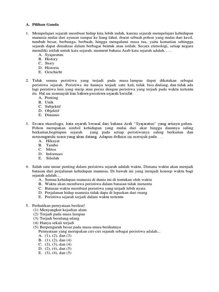 Www Banksoal Web Id Soal Ujian Semester I Sma Kelas X Sejarah Pdf