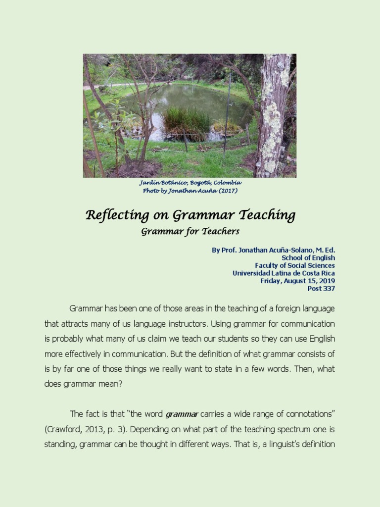 Understanding Grammar Teaching Methods | PDF | Second Language ...