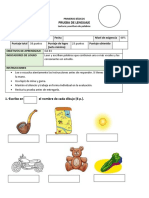 Evaluacion Lectura y Escritura de Palabras