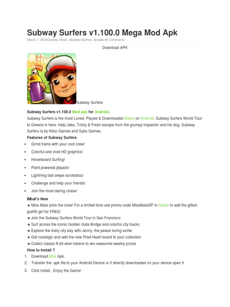 How to Get Subway Surfers Unlimited Coins? – March 2022  Subway surfers  game, Subway surfers, Subway surfers free