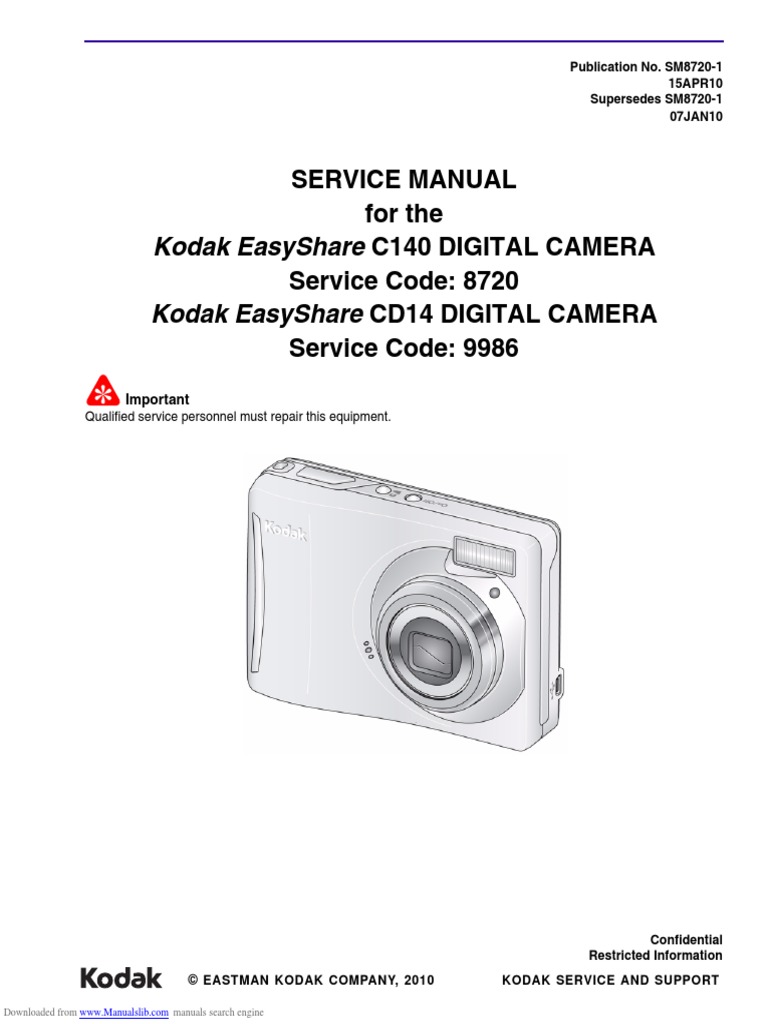 Kodak Easyshare C140 Digital Camera Kodak Easyshare Cd14 Digital Camera