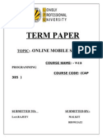 Term Paper: Online Mobile Store