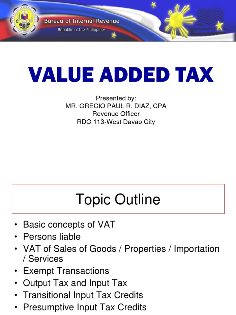 Vat Input and Output Tax | PDF | Value Added Tax | Receipt