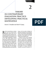 Roles For Theory in Contemporary Evaluation Practice: Developing Practical Knowledge