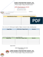 Lams Pasiklaband 2019 Registration Form