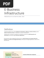 E-Business Infrastructure: Presented by Ika Novita Dewi, Mcs