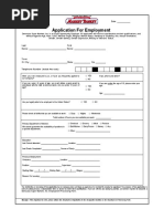 Application For Employment: Date