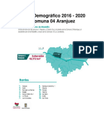 Perfil Demográfico 2016 - 2020 Comuna 04_Aranjuez